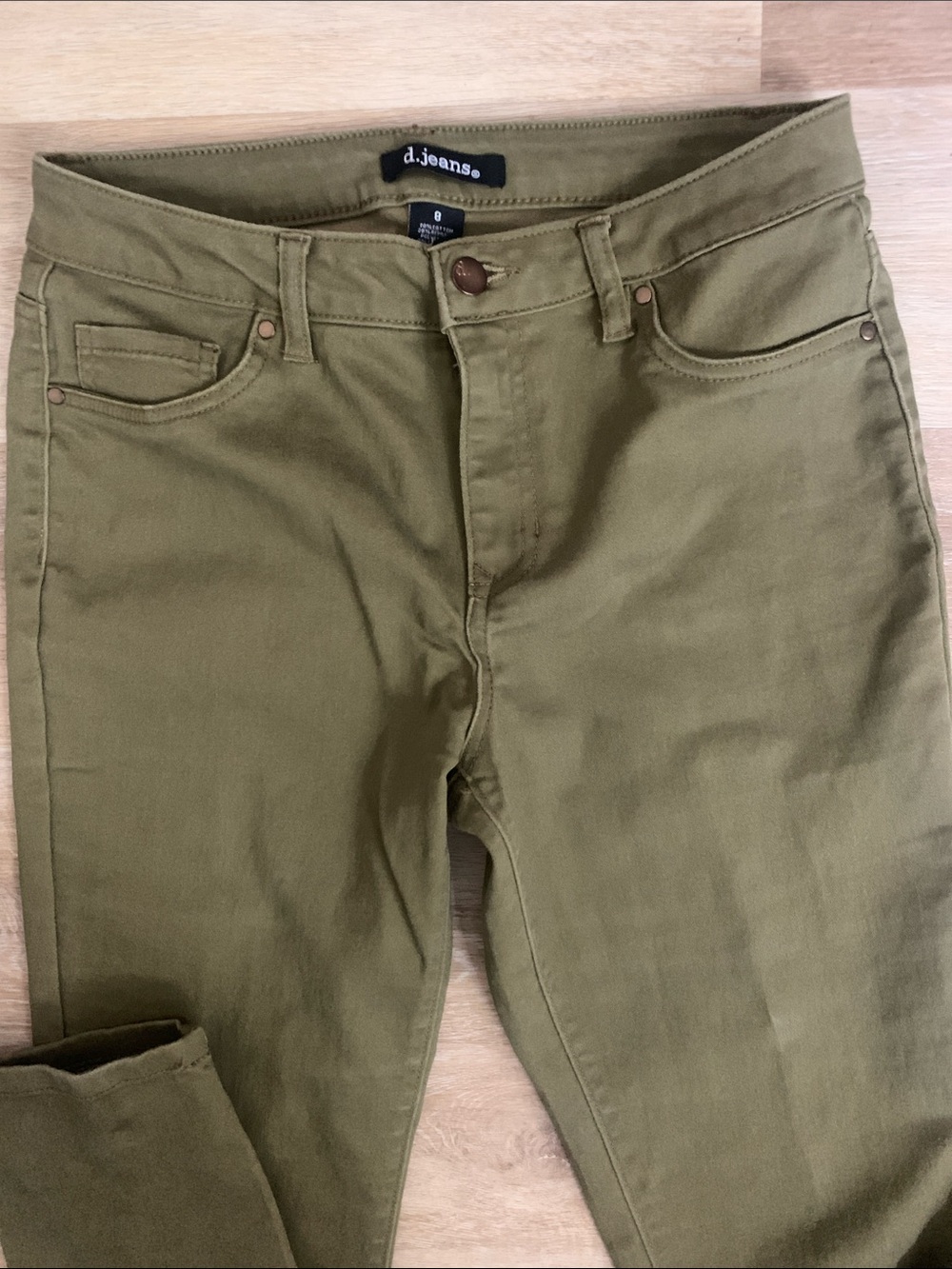 d. jeans Olive Green Woman’s  Slim Jeans